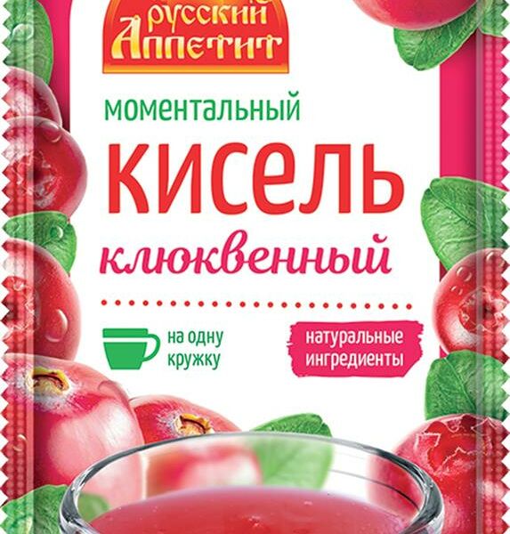 Кисель русский аппетит 30 г клюквенный