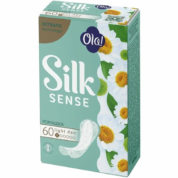 Прокладки ежедневные Ola! Silk Sense Light стринг-мультиформ ромашка 60 шт