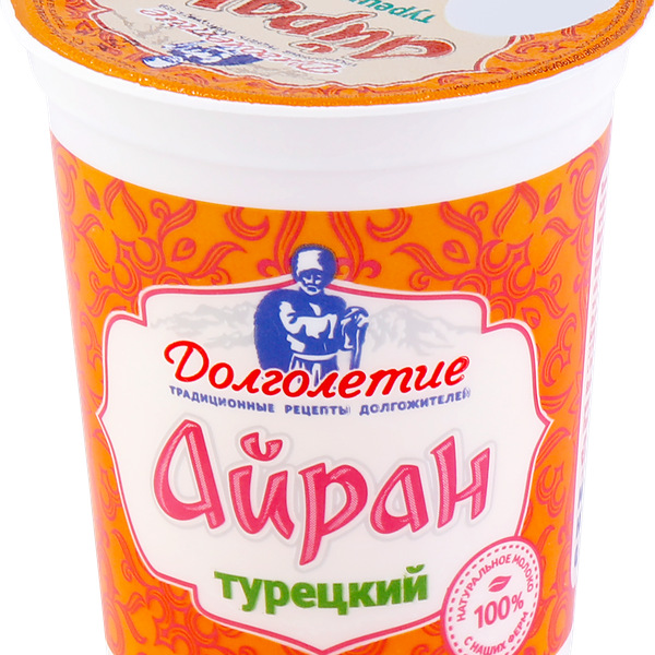 Напиток кисломолочный ДОЛГОЛЕТИЕ Айран Турецкий 1,8%, без змж, 180г