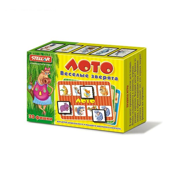 Лото  Веселые Зверята  арт. 00905 Stellar Веселые Зверята арт. 00905