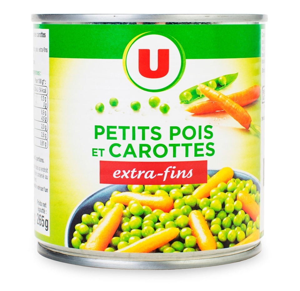 

Горошек Sistem U с морковью консервированные