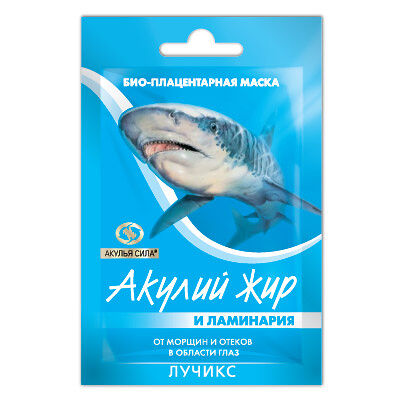 Акулья сила Маска для лица плацентарная от морщин Акулий жир и ламинария 10 мл 1 шт
