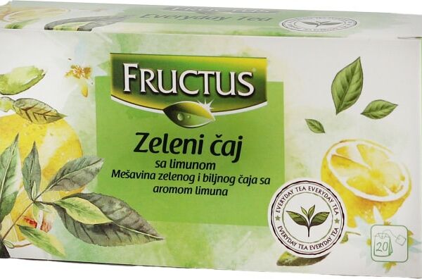 Чай зеленый Fructus С лимоном 20*1.5г