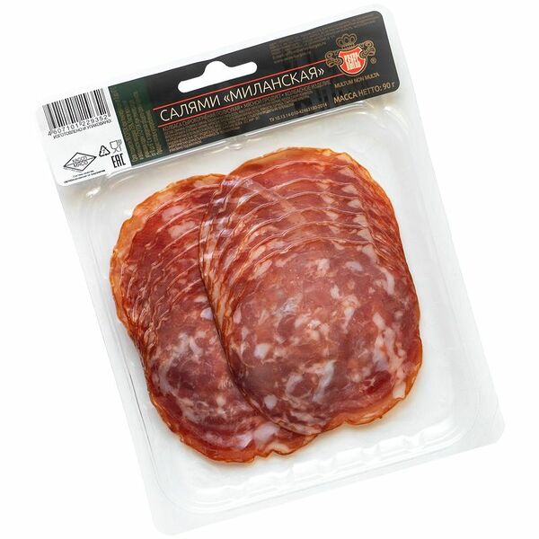 Салями Велес Миланская сырокопченая полусухая нарезка