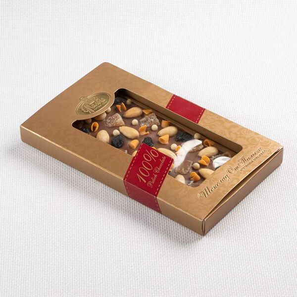 Шоколадная плитка Миндаль и дыня в молочном шоколаде 70 г