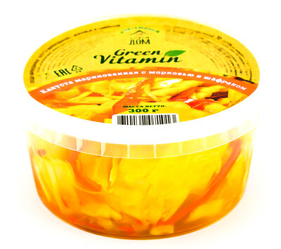 Капуста маринованная с шафраном Green vitamin  300г