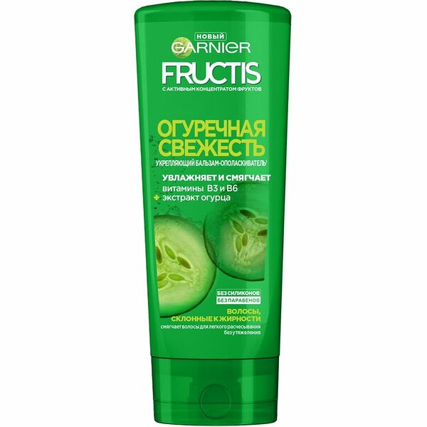 Бальзам-ополаскиватель Garnier Fructis Огуречная свежесть укрепляющий, 387мл