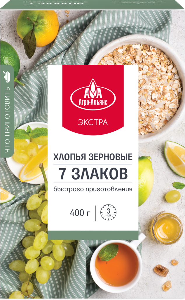 

Хлопья мультизлаковые Агро-Альянс 7 злаков, 400 г