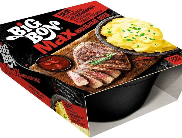 Пюре картофельное Big Bon Max по-домашнему с говядиной 110г