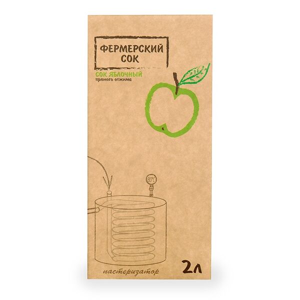 Сок яблочный прямого отжима «Фермерский» от Ярослава Звягина