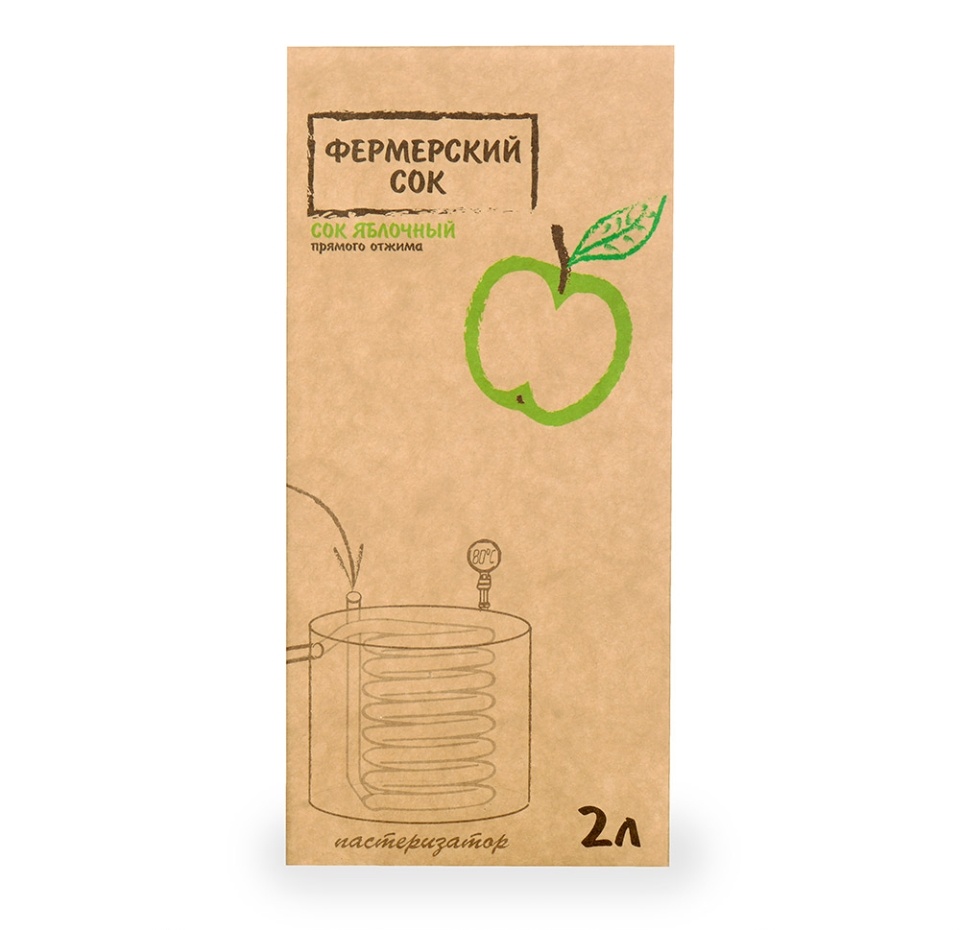 

Сок Фермерский яблочный прямого отжима от Ярослава Звягина 2 л