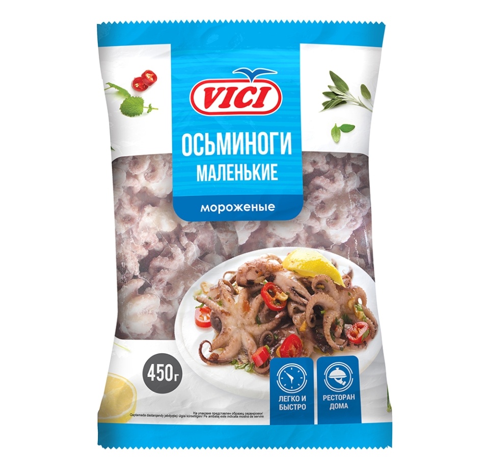 

Осьминоги Vici маленькие потрошеные сыро-мороженые, 450 г