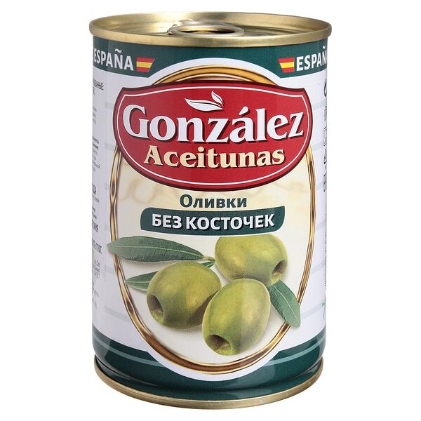 Оливки Gonzalez зеленые без косточек, 300 г