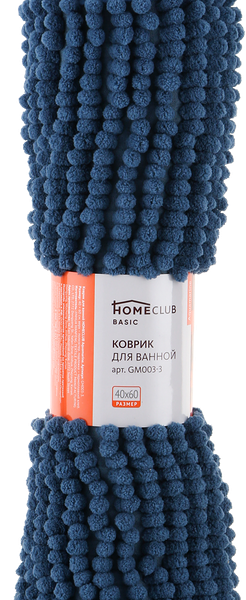 Коврик для ванной HOMECLUB Aquamarine 40x60см, шенилл, в ассортименте
