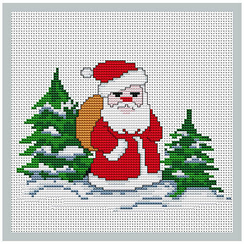 B1068 Набор для вышивания 'Моя первая вышивка. Дед Мороз' , Luca-S