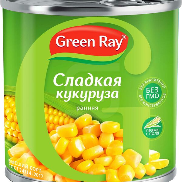 Кукуруза Green Ray сладкая ранняя 340 г