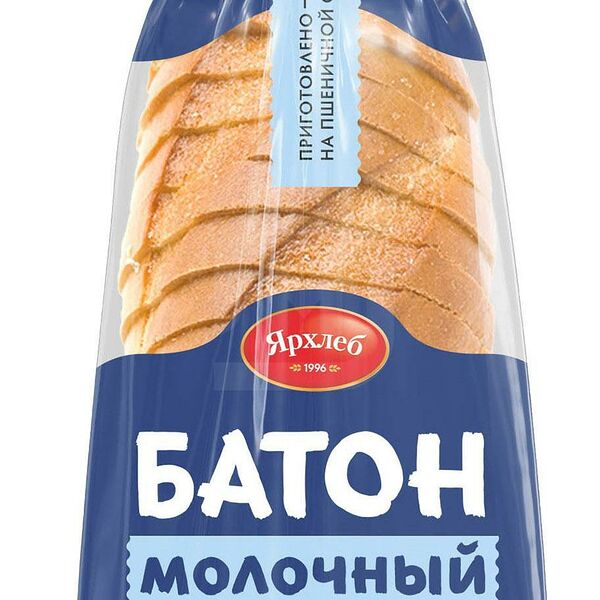 Батон Ярхлеб Молочный Сливочный вкус нарезка 350г