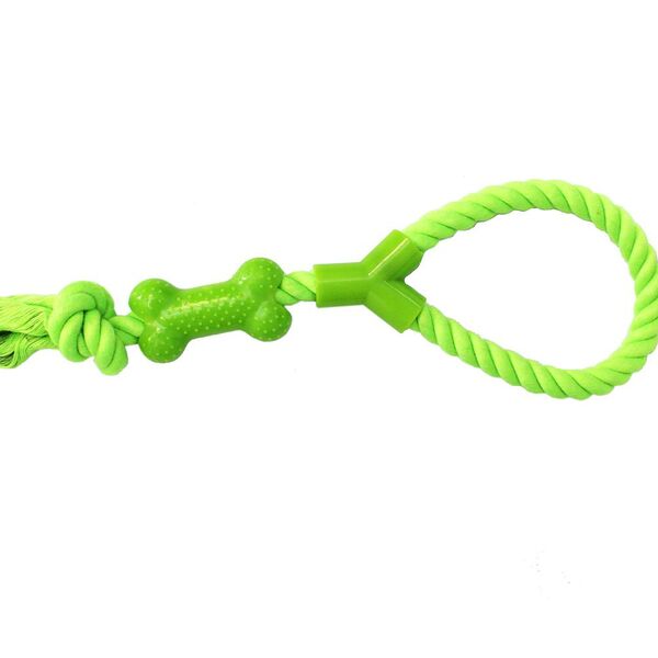 Игрушка N1 Грейфер с петлей и узлами зеленый для собак 40 см