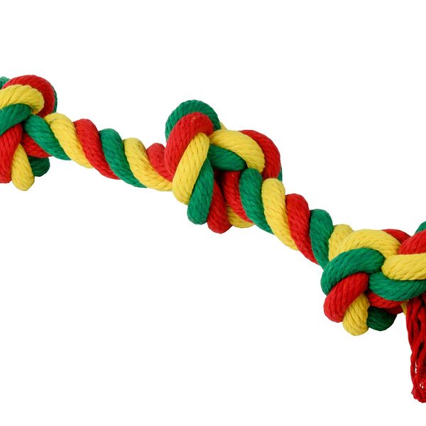 Игрушка для собак Канат 29 мм, 3 узла, 63 см