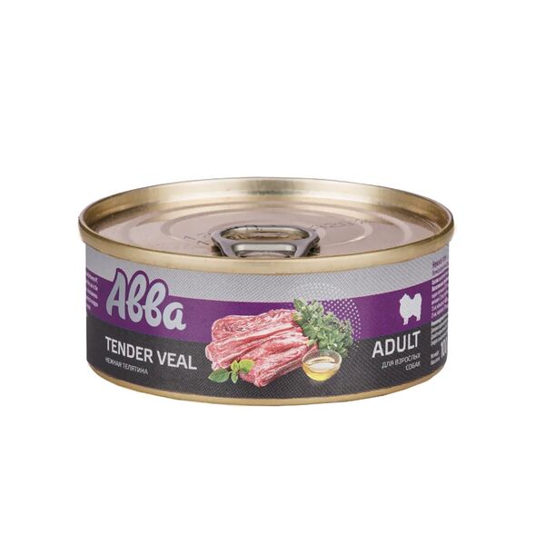 Консервы для взрослых собак всех пород с телятиной