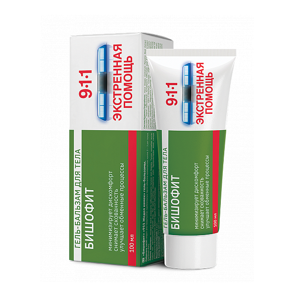 Гель-бальзам для тела 911 Экстренная помощь Бишофит 100 мл