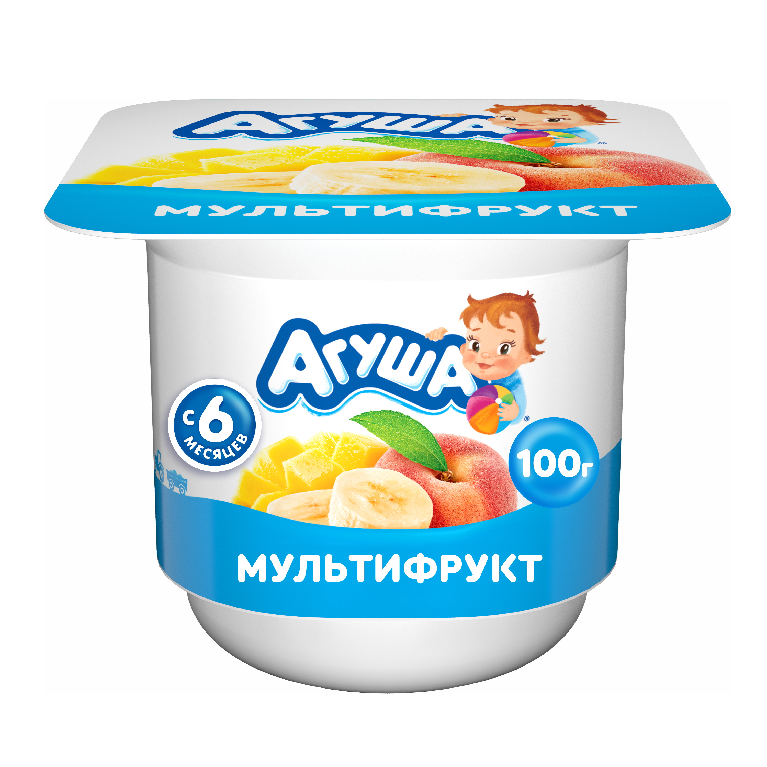 

Творог детский фруктовый Агуша Мультифрукт 3.9% с 6 месяцев 100 г