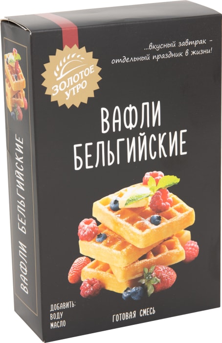 

Смесь для выпечки Золотое утро Вафли Бельгийские 400 г