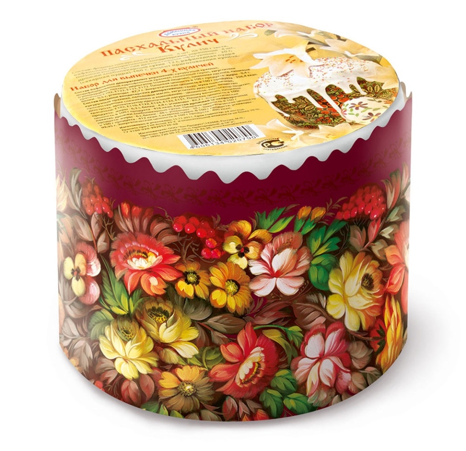 

Набор пасхальный для выпечки и декорирования, «Домашняя кухня», для 4 куличей, Россия