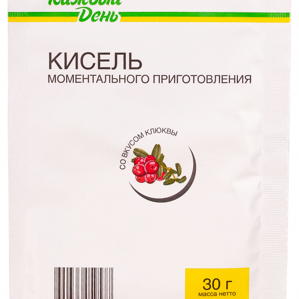 Кисель Каждый день моментального приготовления вкусом клюквы