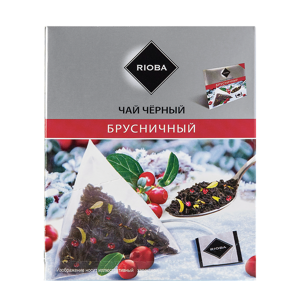 Чай черный Rioba Брусничный  в пакетиках, 20 шт.