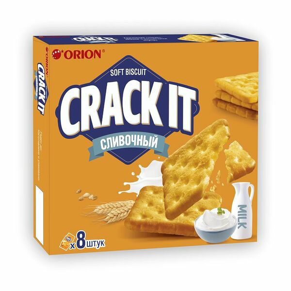 Печенье Orion Crack-it Creamy затяжное, 160г