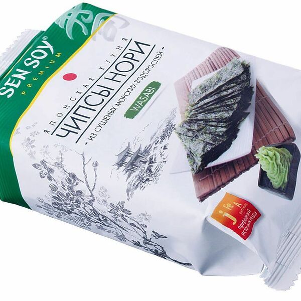 Чипсы из морских водорослей Sen Soy Wasabi 4.5 г