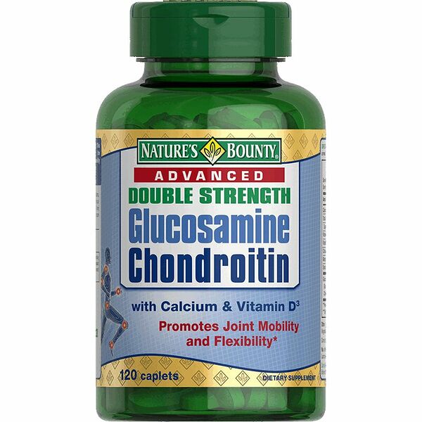 Nature's Bounty Глюкозамин-Хондроитин + Ca и витамин D3 таблетки 1254 мг 120 шт