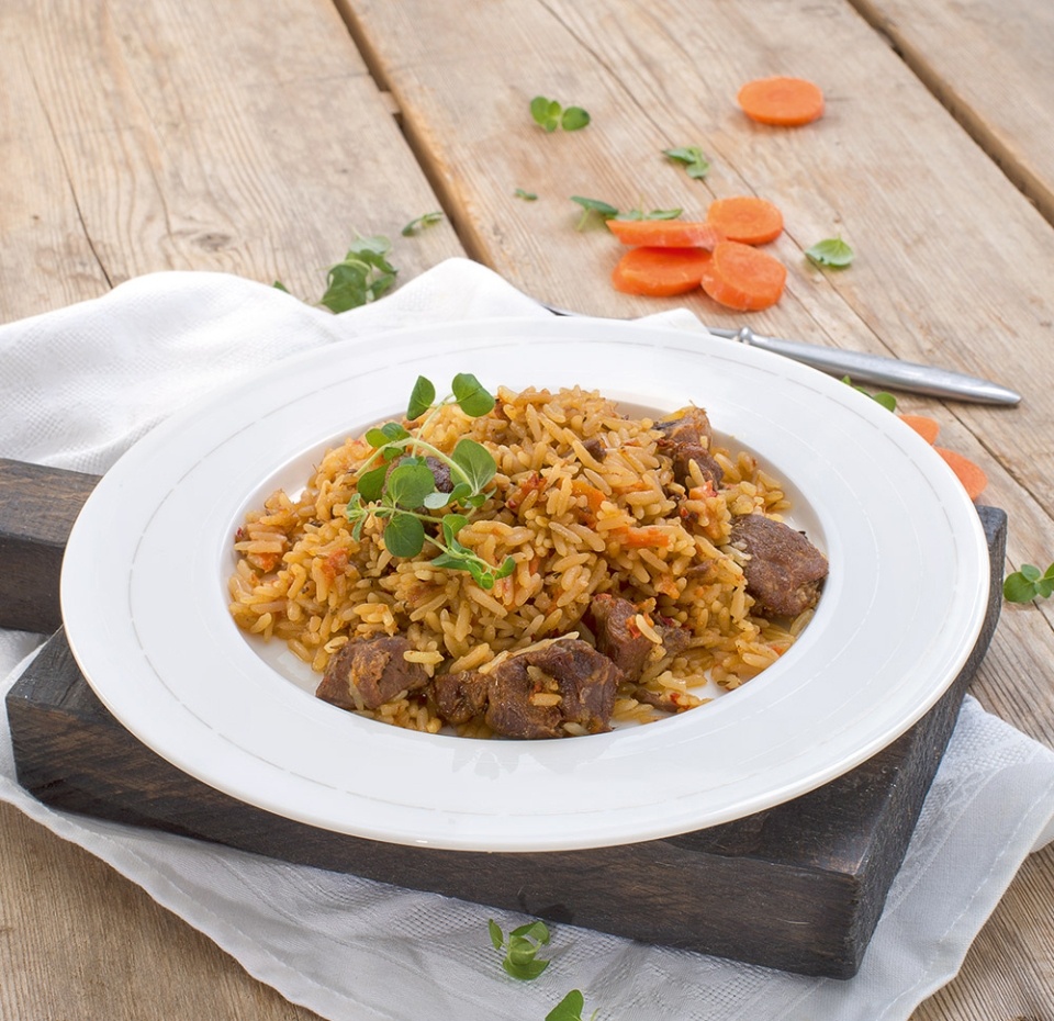 

Плов узбекский с бараниной, вес