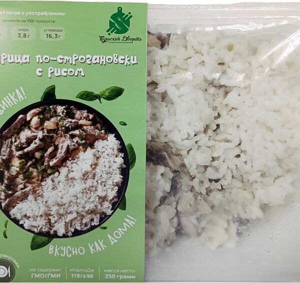 Курица По-Строгановски с рисом охлажденная Тульский Дворик 250г