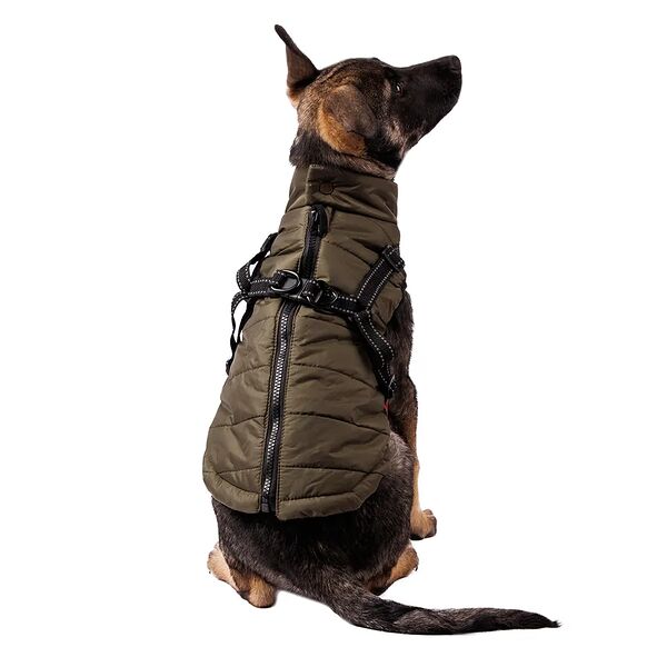 Куртка со шлейкой зеленая L