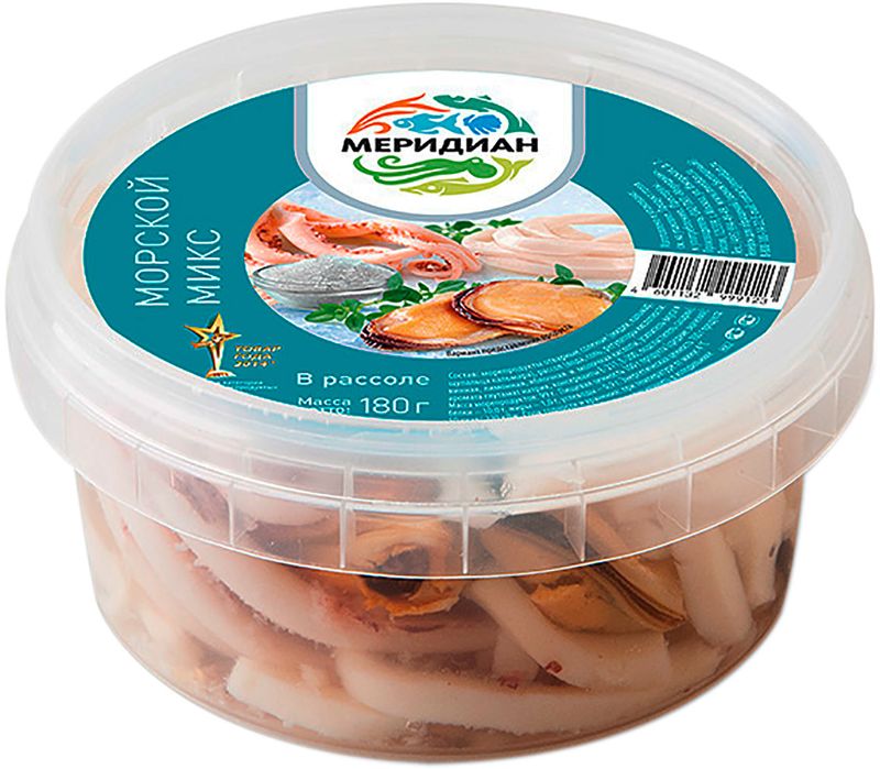 

Морской микс Меридиан в рассоле 180 г