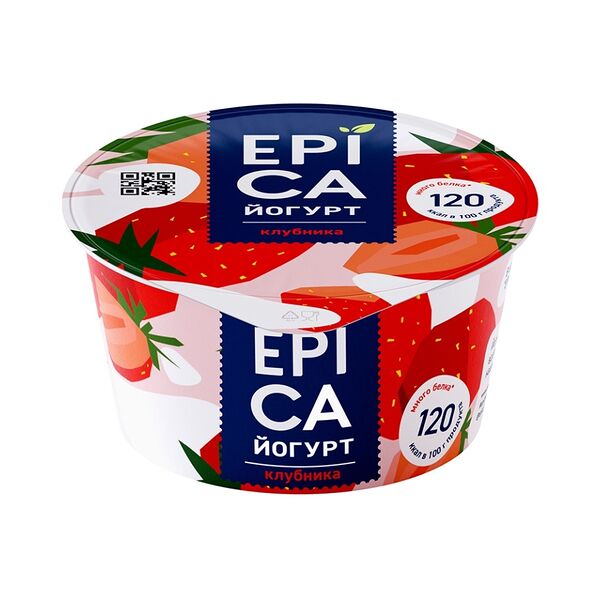 Йогурт Epica Клубника 4.8%, 130 г