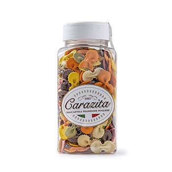 Макаронные изделия Carazita Фарфалле Тонде мультиколор ручной работы 250г, Италия