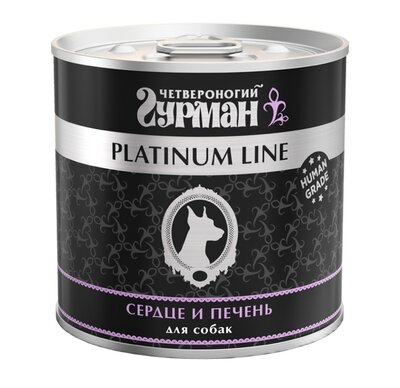 Корм для собак Четвероногий гурман Платиновая линия (Platinum Line) Сердце и печень 240 г