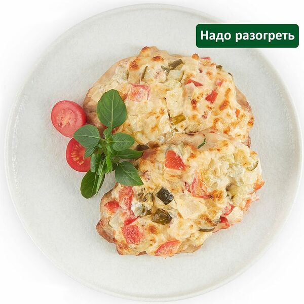 Курица с сыром и огурцом запеченная