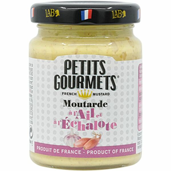 Горчица Petits Gourmets Дижонская с чесноком и луком шалот 100г, Франция