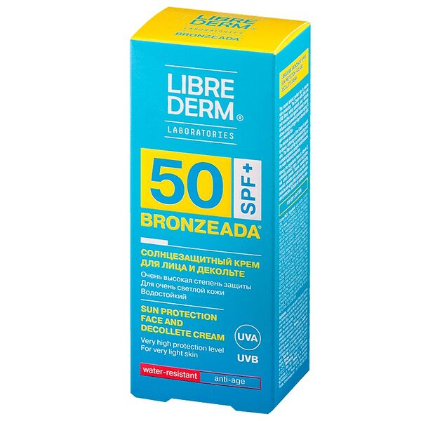 Крем для лица и декольте Librederm Bronzeada 50 мл SPF50+