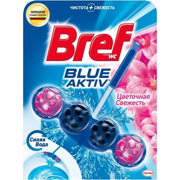 Средство Bref Сила-Актив Цветочная Свежесть чистящее для унитаза, 4х50г