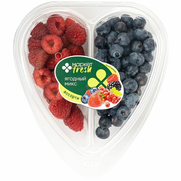 Микс Маркет Fresh малина и голубика в сердце 250г