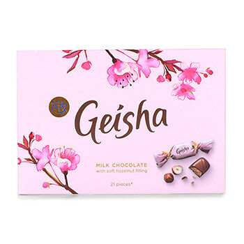 Конфеты шоколадные Geisha с начинкой из тёртого ореха