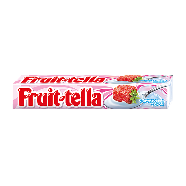 Жевательные конфеты Fruittella со вкусом клубничного йогурта