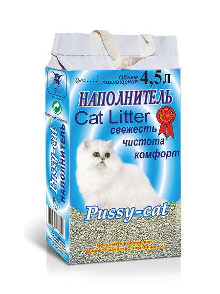 Pussy-cat наполнитель цеолитовый впитывающий 3 кг.