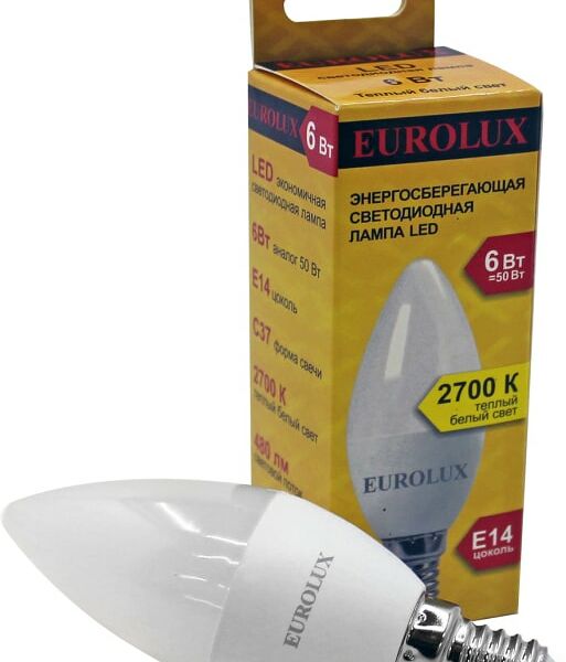 Лампа светодиодная Eurolux E14 6Вт