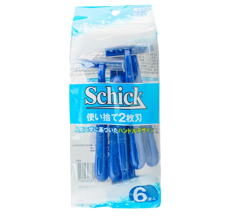 

Станок для бритья Schick Japan одноразовый с двумя лезвиями для мужчин, 6 шт.